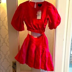 Bardot Mimi Linen Mini Dress, new w/tag attached, size US4, original price $169